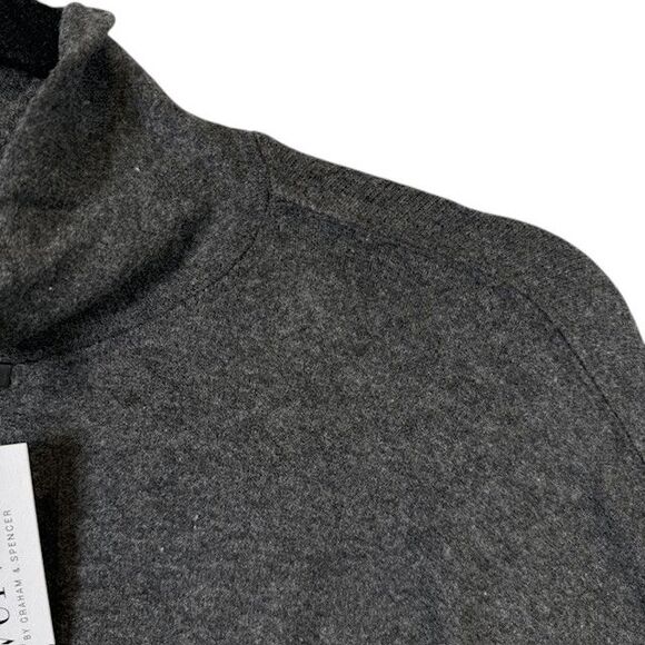 NEW! Velvet by Graham & Spencer Tami Mock neck Pullover Anthracite Charcoal XS - Picture 3 of 11